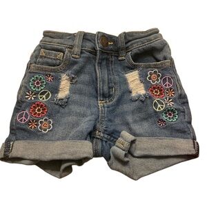 Justice little girls Jean shorts size 6